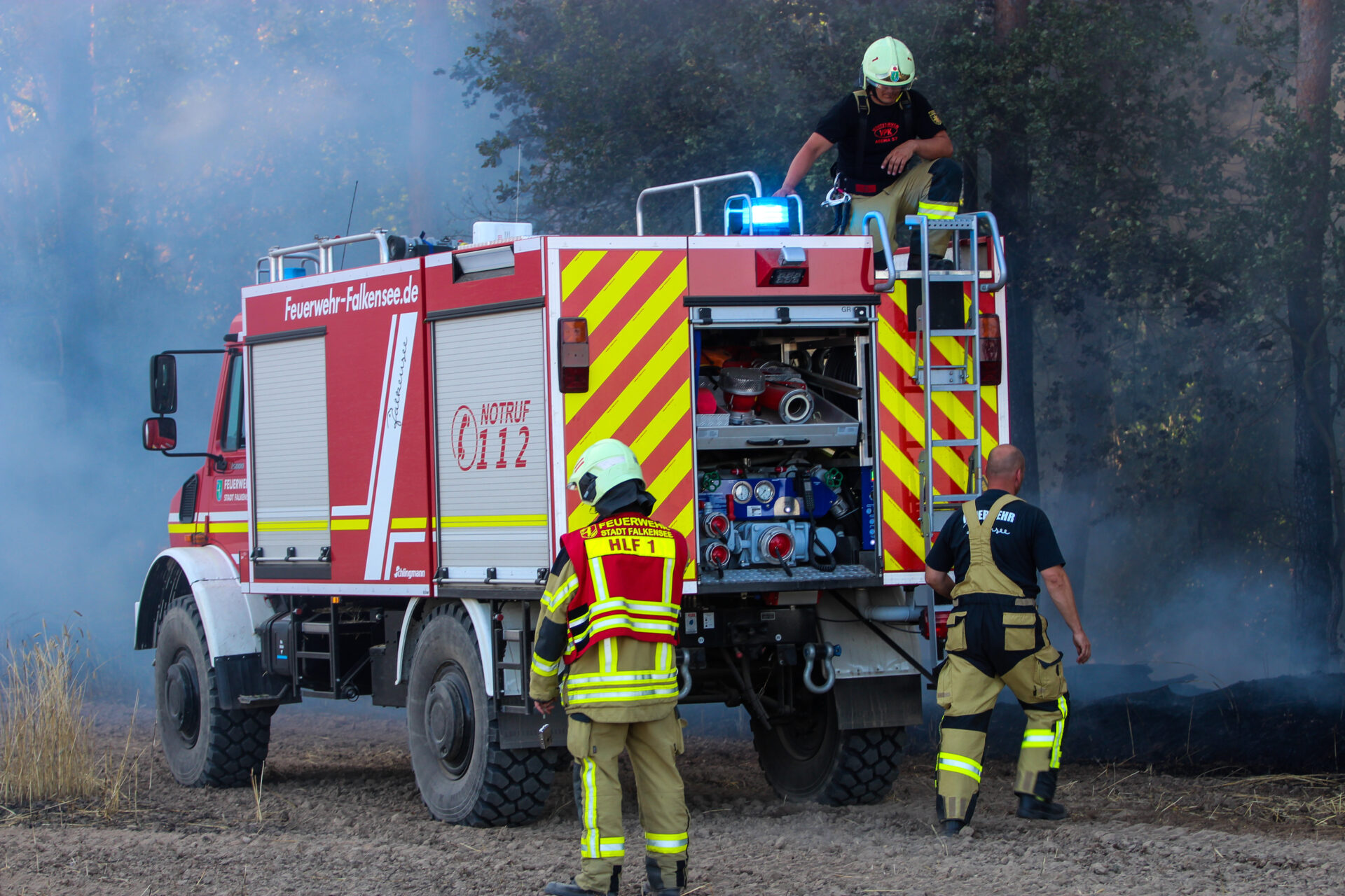 Trockenheit führte zu großem Wald und Wiesenbrand